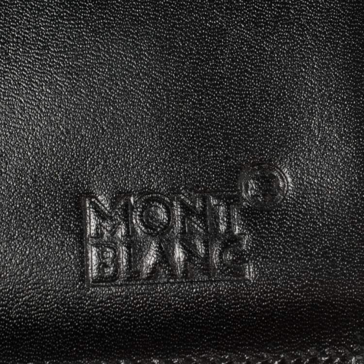 Pre Owned Montblanc Black Leather Bifold Card Holder