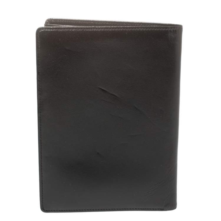 Pre Owned Montblanc Black Leather Bifold Card Holder