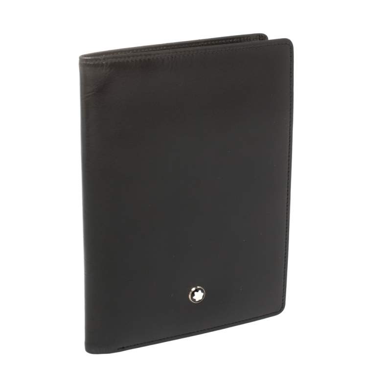 Pre Owned Montblanc Black Leather Bifold Card Holder