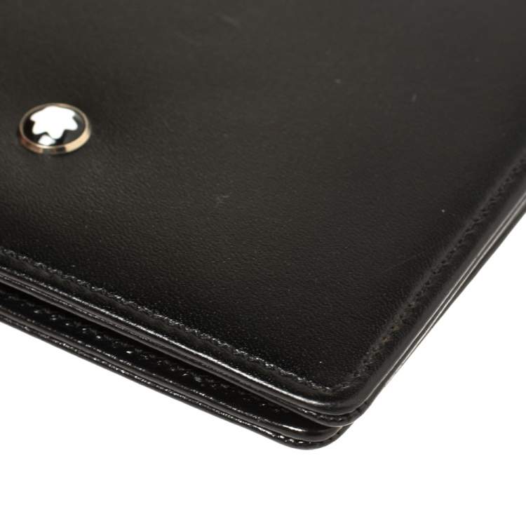 Pre Owned Montblanc Black Leather Bifold Card Holder