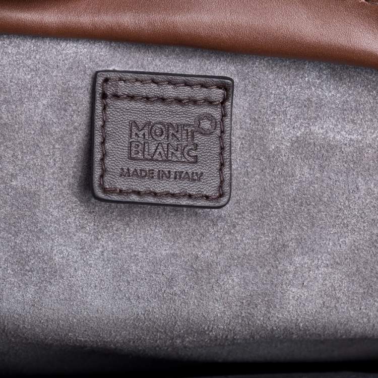 Pre Owned Montblanc Ombre Brown Leather Meisterstück Sfumato Briefcase