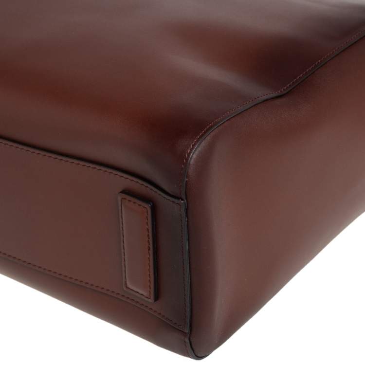 Pre Owned Montblanc Ombre Brown Leather Meisterstück Sfumato Briefcase