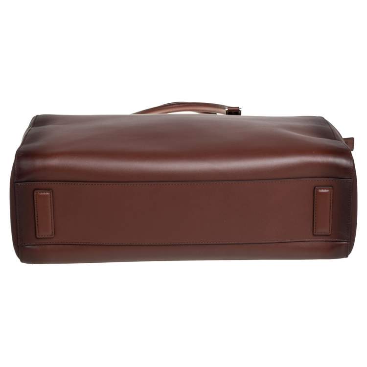 Pre Owned Montblanc Ombre Brown Leather Meisterstück Sfumato Briefcase