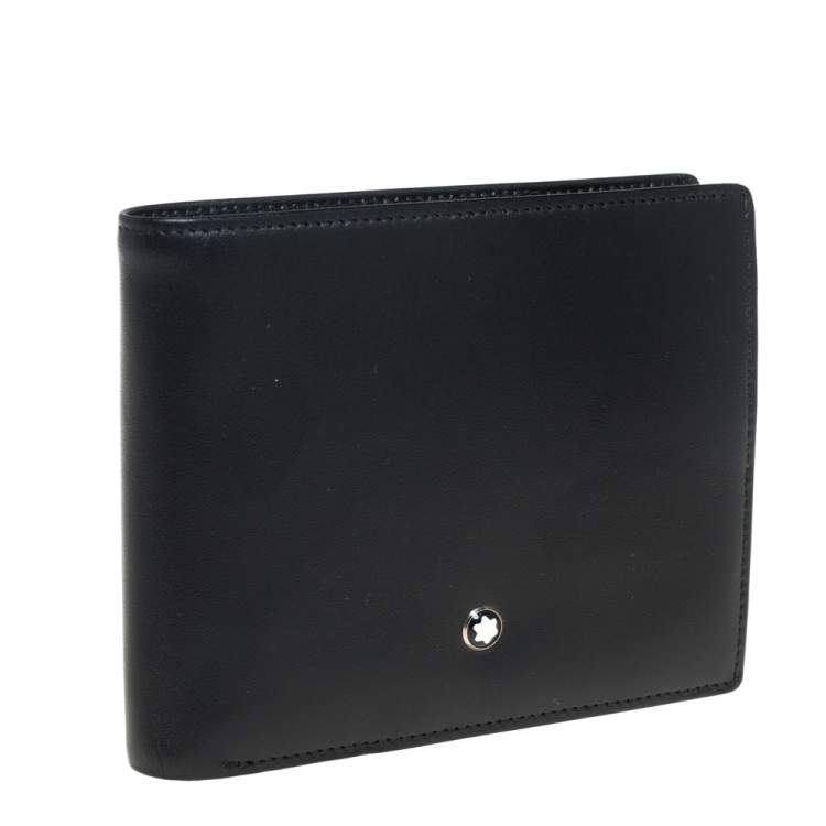 Pre Owned Montblanc Black Leather Meisterstück Bifold Wallet 
