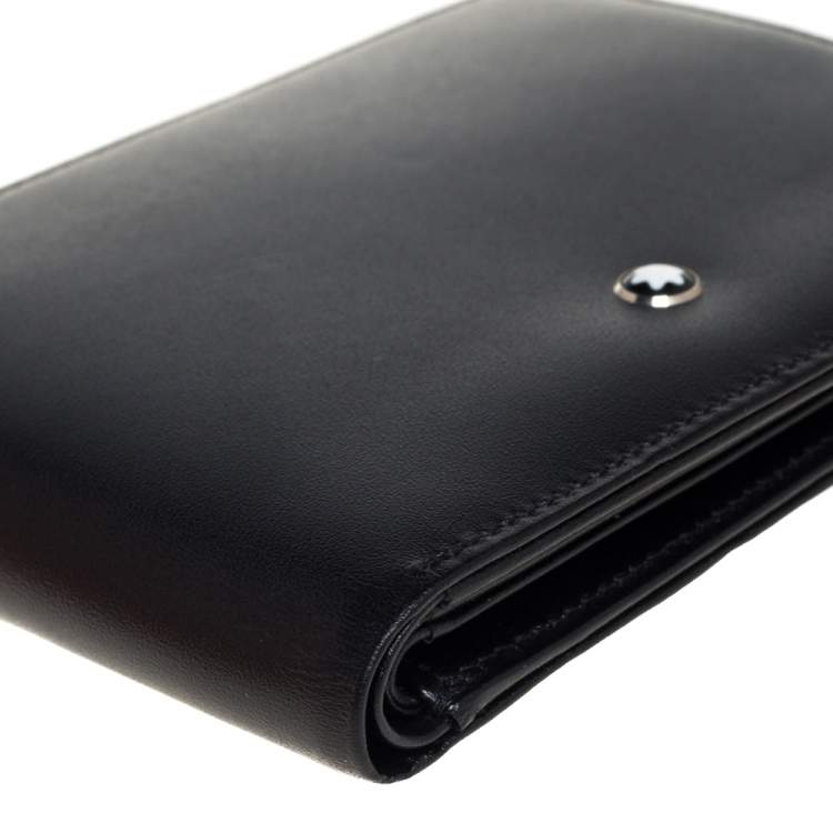 Pre Owned Montblanc Black Leather Meisterstück Bifold Wallet 