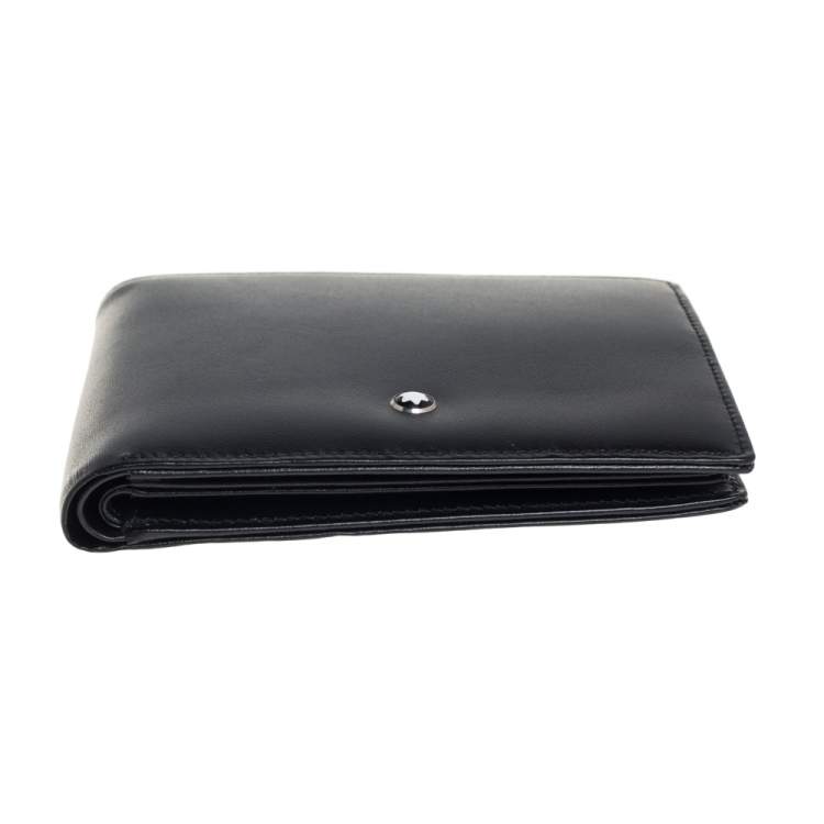 Pre Owned Montblanc Black Leather Meisterstück Bifold Wallet 