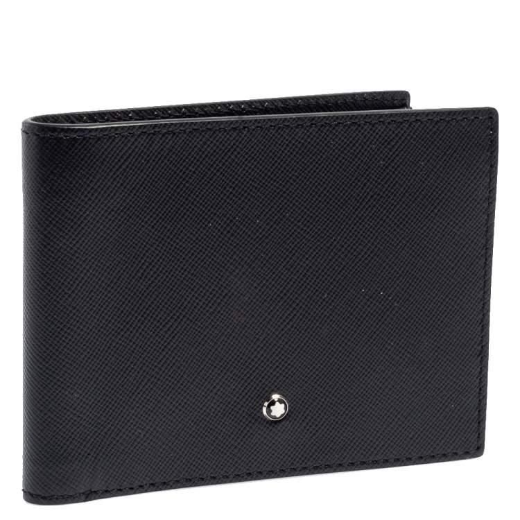 مملوكة مسبقًا Montblanc Black Leather Sartorial 6CC Bifold Wallet  