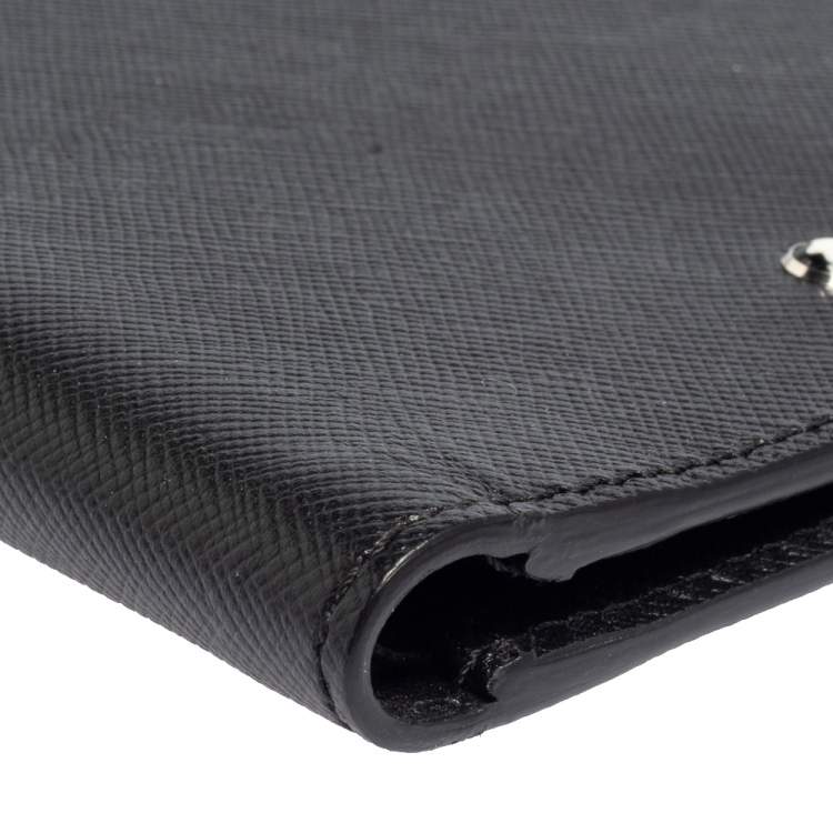 مملوكة مسبقًا Montblanc Black Leather Sartorial 6CC Bifold Wallet  