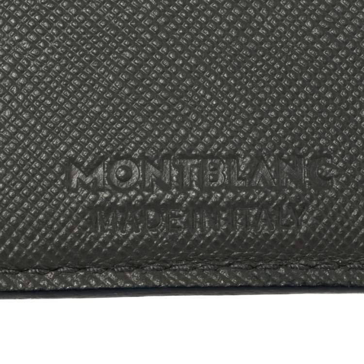مملوكة مسبقًا Montblanc Blue/Grey Leather Meisterstück Card Holder