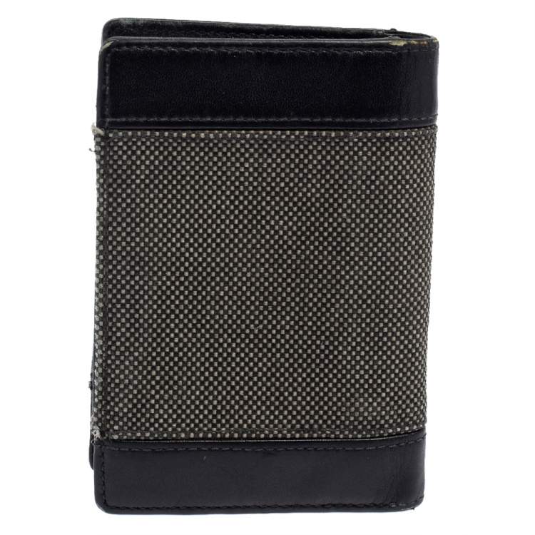 مملوكة مسبقًا Montblanc Black Canvas and Leather Meisterstuck Business Card Holder
