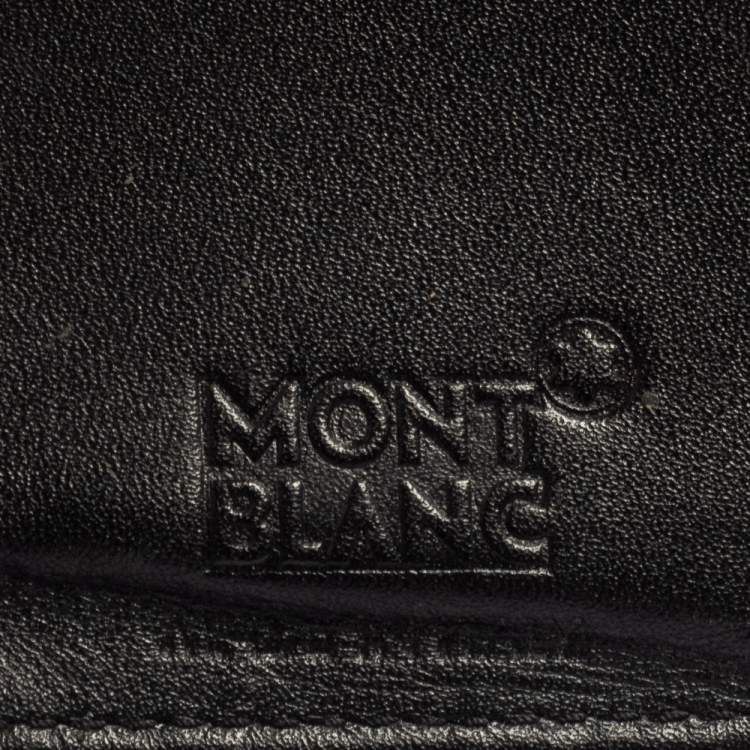 مملوكة مسبقًا Montblanc Black Canvas and Leather Meisterstuck Business Card Holder