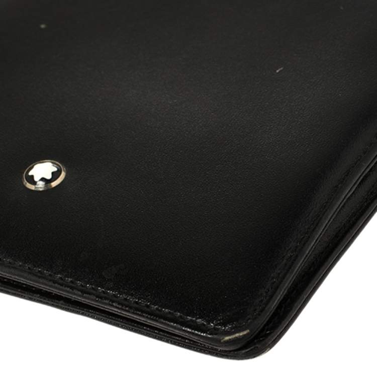 Pre Owned Montblanc Black Leather Miesterstuck Bifold Wallet