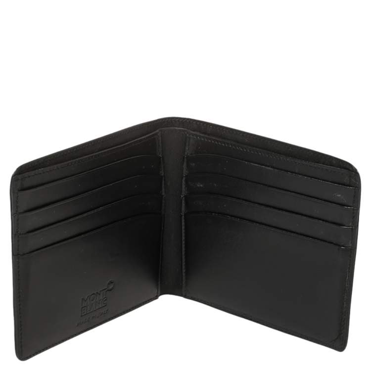 Pre Owned Montblanc Black Leather Miesterstuck Bifold Wallet