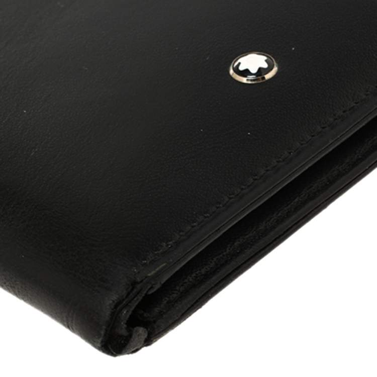 Pre Owned Montblanc Black Leather Meisterstuck Bifold Wallet