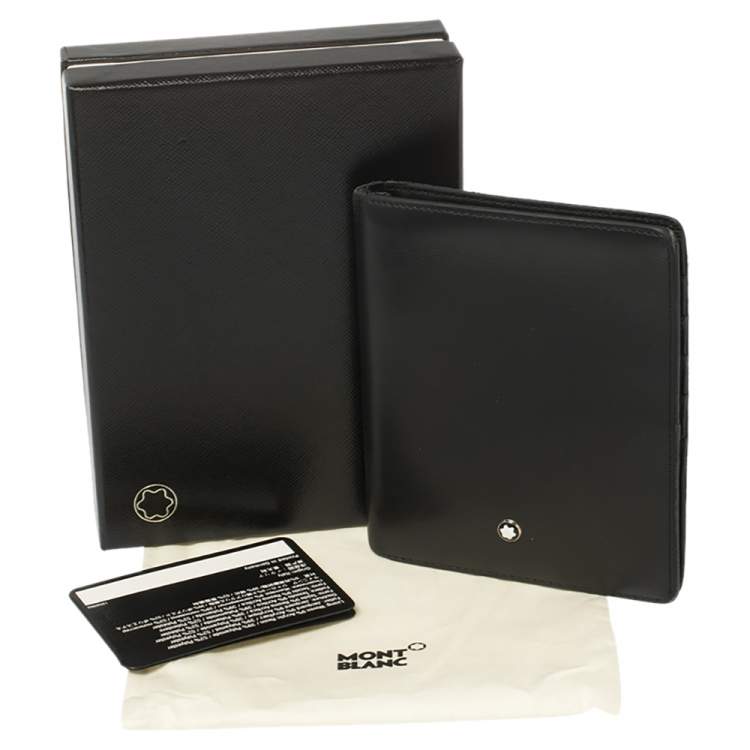 Pre Owned Montblanc Black Leather Meisterstuck Bifold Wallet
