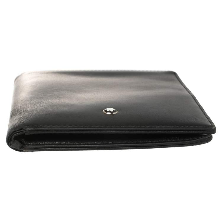 Pre Owned Montblanc Black Leather Meisterstuck Bifold Wallet