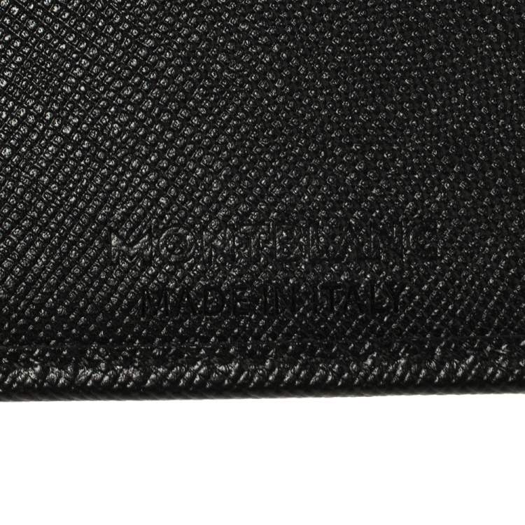 Pre Owned Montblanc Black Nylon and Leather Trifold Wallet