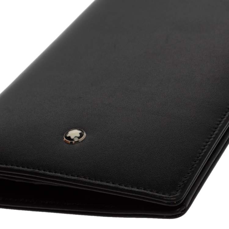Pre Owned Montblanc Black Leather Meisterstuck Long Wallet
