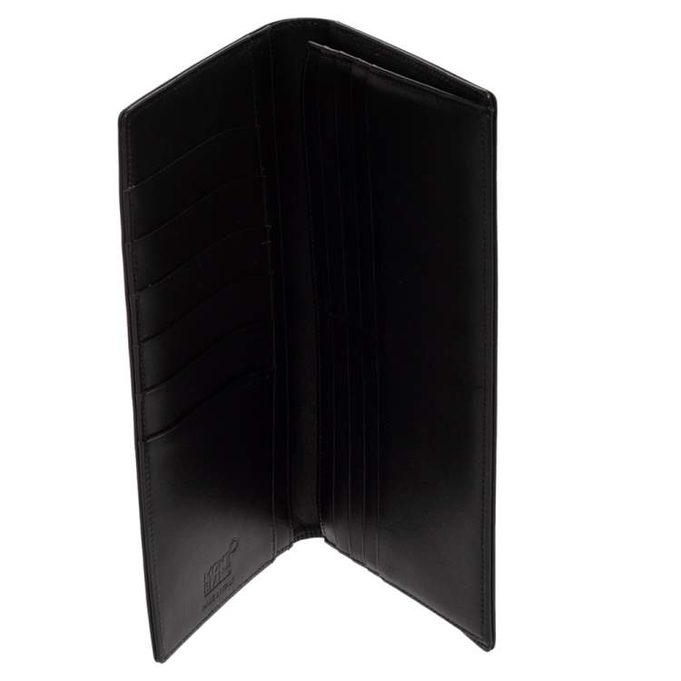 Pre Owned Montblanc Black Leather Meisterstuck Long Wallet