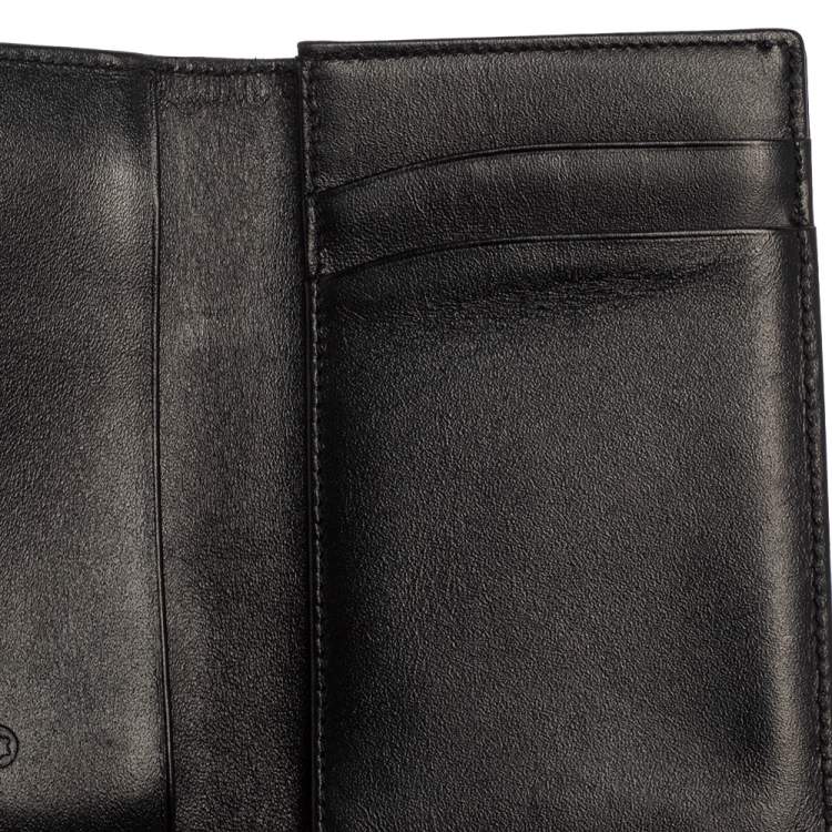 Pre Owned Montblanc Black Leather Meisterstuck Business Card Holder