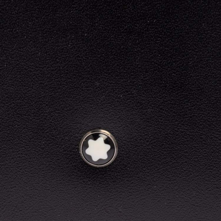 Pre Owned Montblanc Black Leather Meisterstuck Business Card Holder