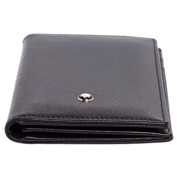 Pre Owned Montblanc Black Leather Meisterstuck Business Card Holder