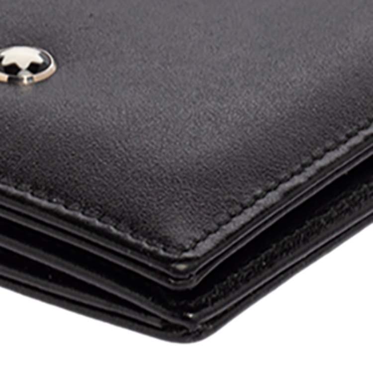 Pre Owned Montblanc Black Leather Meisterstuck Business Card Holder
