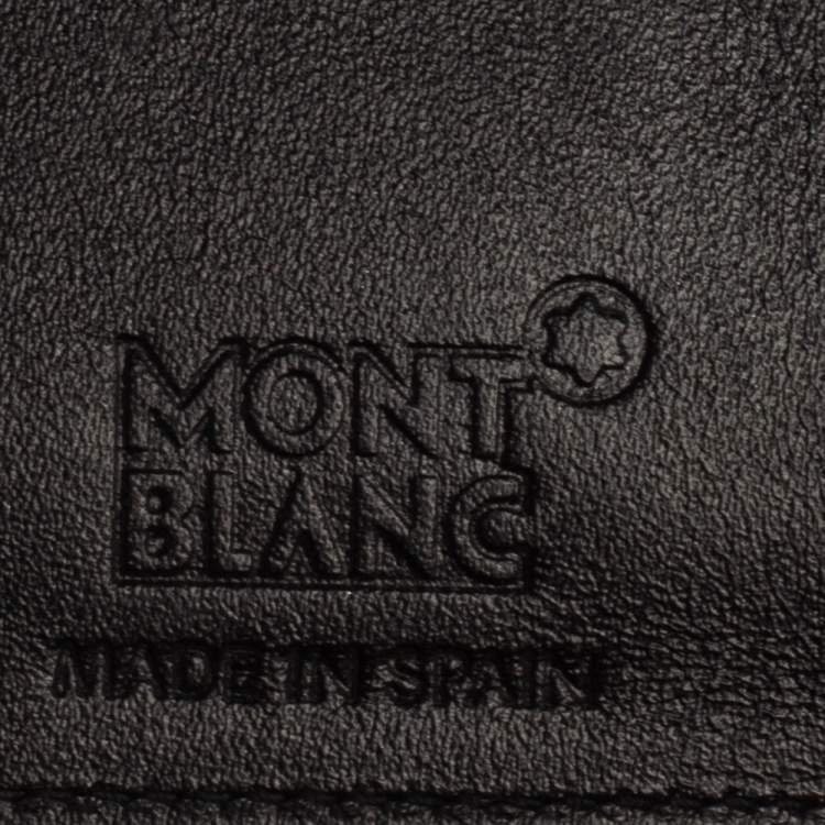Pre Owned Montblanc Black Leather Meisterstuck Business Card Holder