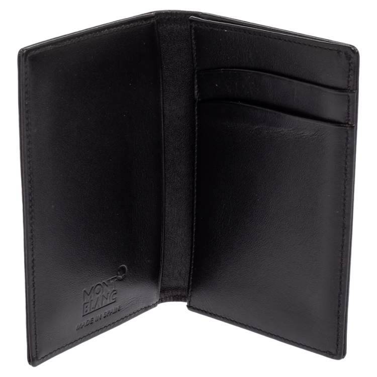 Pre Owned Montblanc Black Leather Meisterstuck Business Card Holder