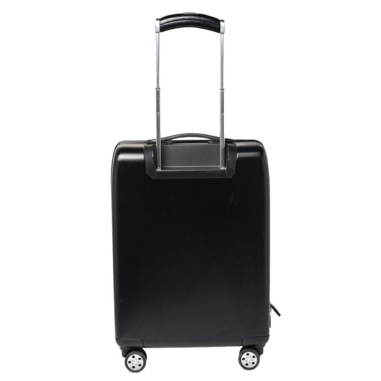 Pre Owned Montblanc Black Polycarbonate Nightflight Trolley Luggage