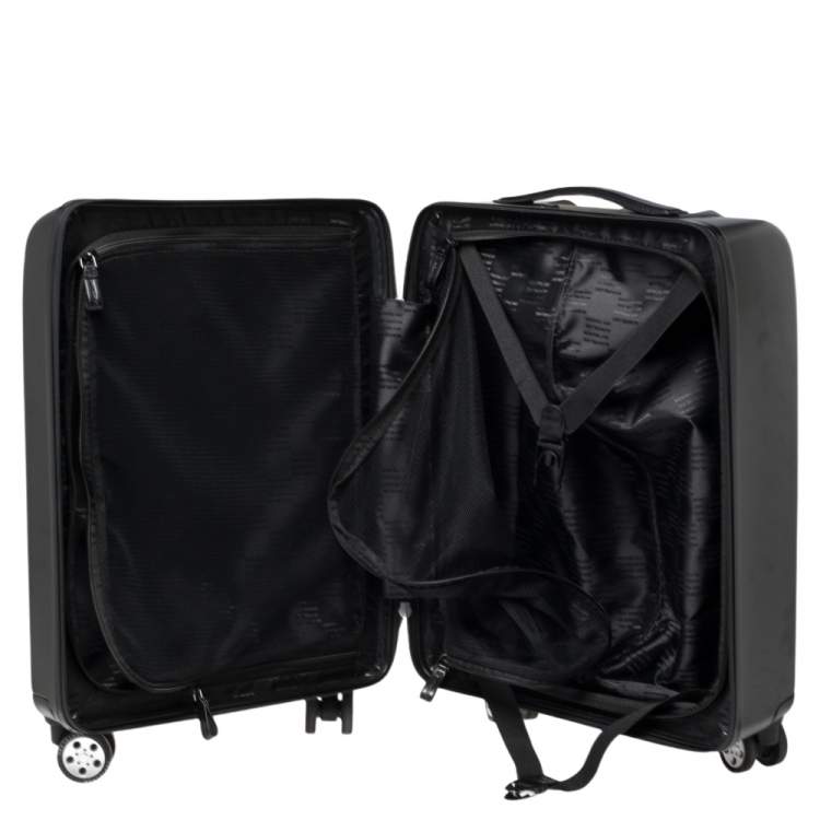 Pre Owned Montblanc Black Polycarbonate Nightflight Trolley Luggage