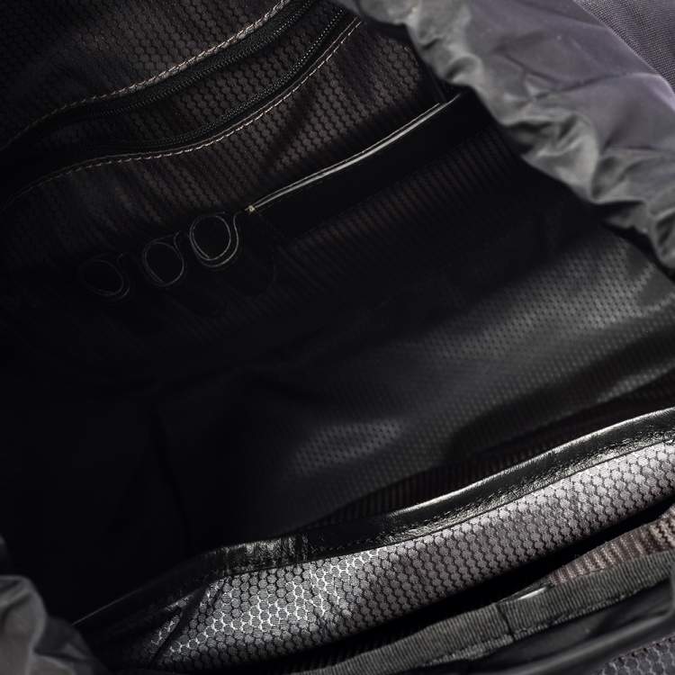 Pre Owned Montblanc Black Nylon and Leather Large Nightflight Backpack