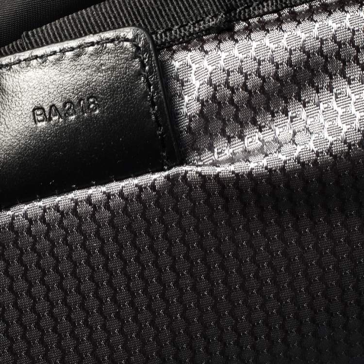 Pre Owned Montblanc Black Nylon and Leather Large Nightflight Backpack