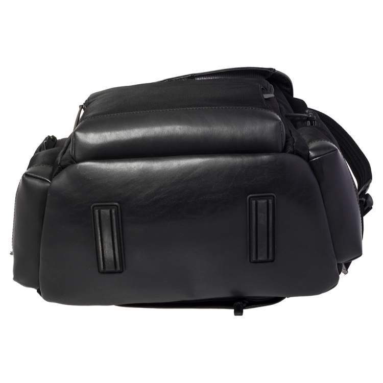 Pre Owned Montblanc Black Nylon and Leather Large Nightflight Backpack