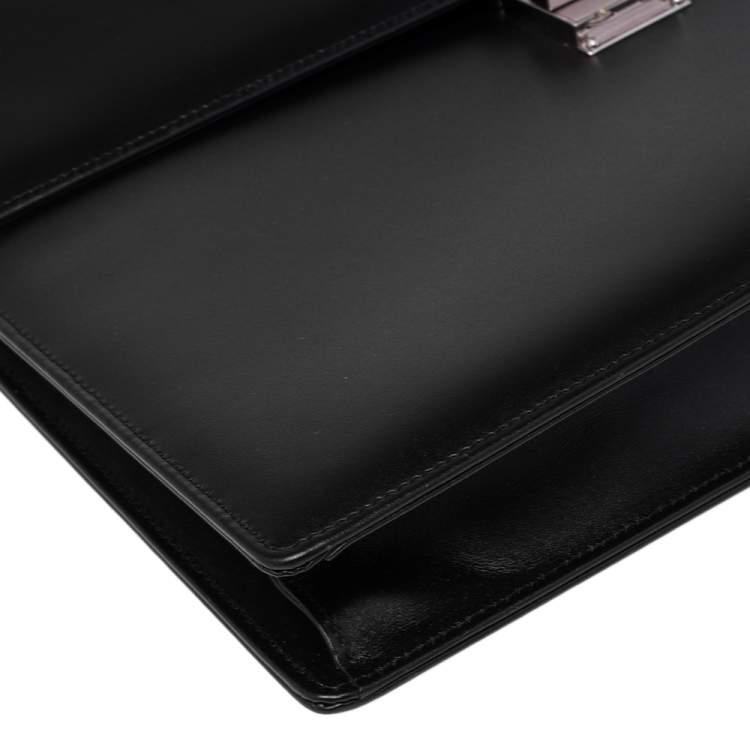 Pre Owned Montblanc Black Leather Meisterstück Double Gusset Briefcase