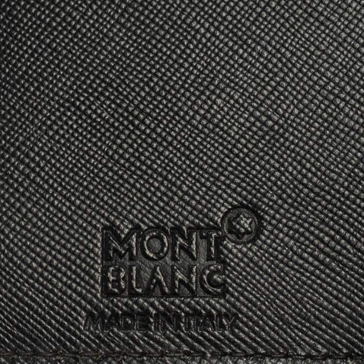 مملوكة مسبقًا Montblanc Black Signature Coated Canvas and Leather 14 CC Continental Wallet