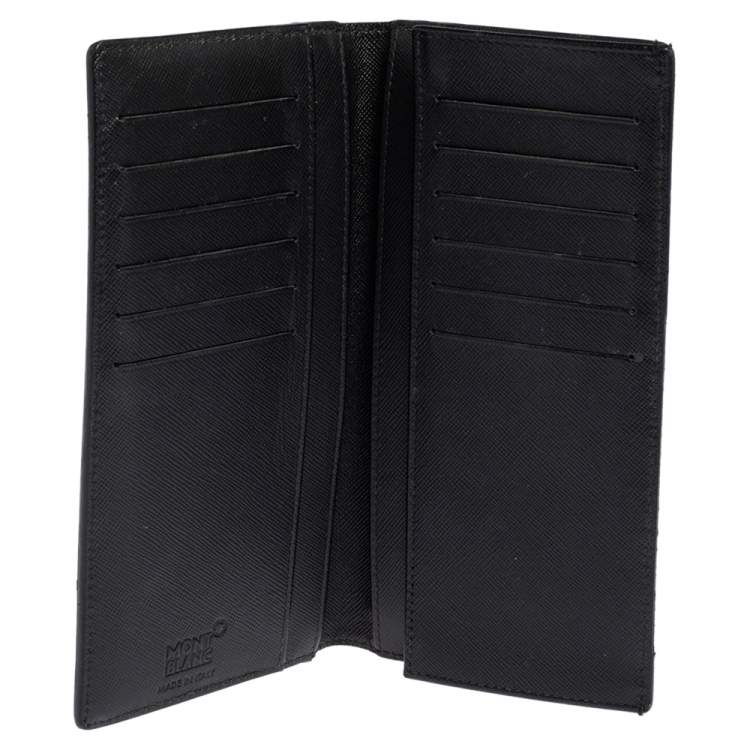 مملوكة مسبقًا Montblanc Black Signature Coated Canvas and Leather 14 CC Continental Wallet