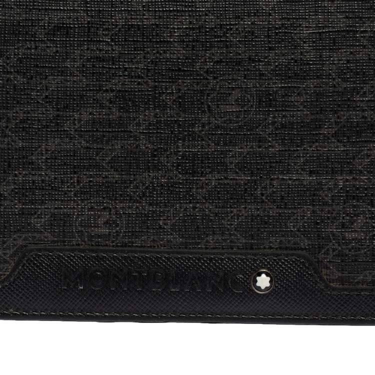 مملوكة مسبقًا Montblanc Black Signature Coated Canvas and Leather 14 CC Continental Wallet