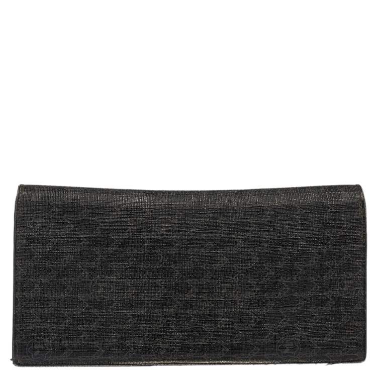 مملوكة مسبقًا Montblanc Black Signature Coated Canvas and Leather 14 CC Continental Wallet