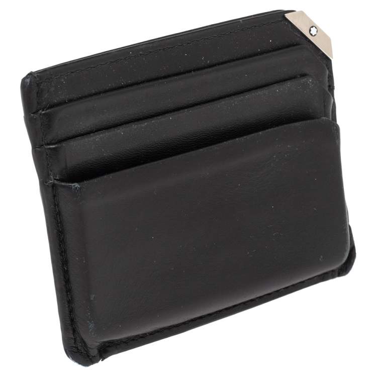 مملوكة مسبقًا Montblanc Black Leather Urban 6CC Card Holder 