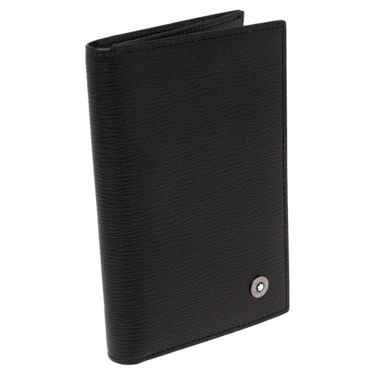 Pre Owned Montblanc Black Leather Westside Business Card Holder