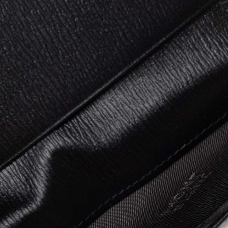 Pre Owned Montblanc Black Leather Westside Business Card Holder