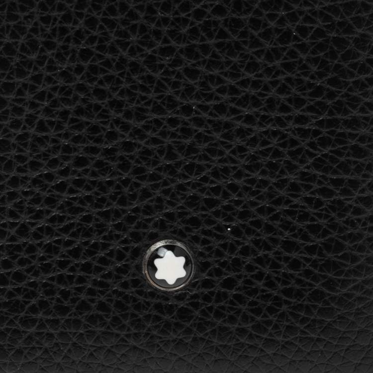 Pre Owned Montblanc Black Leather Meisterstuck Business Card Holder