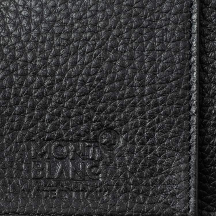Pre Owned Montblanc Black Leather Meisterstuck Business Card Holder