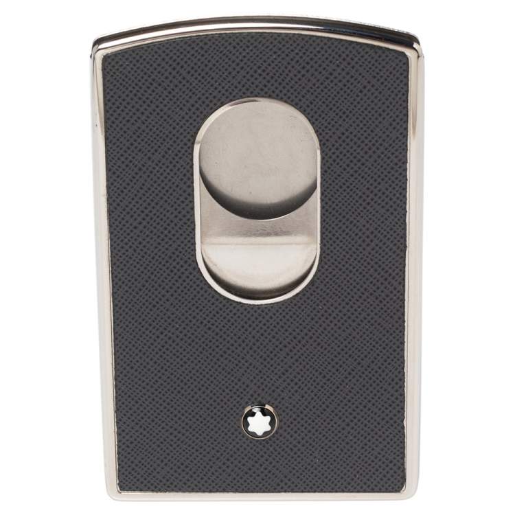 مملوكة مسبقًا Montblanc Grey Leather Sartorial Hard Shell Business Card Holder