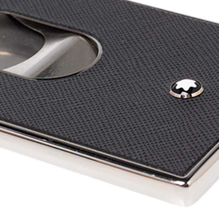 مملوكة مسبقًا Montblanc Grey Leather Sartorial Hard Shell Business Card Holder