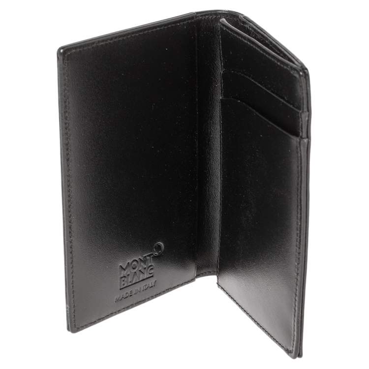 Pre Owned Montblanc Black Leather Meisterstuck Business Card Holder