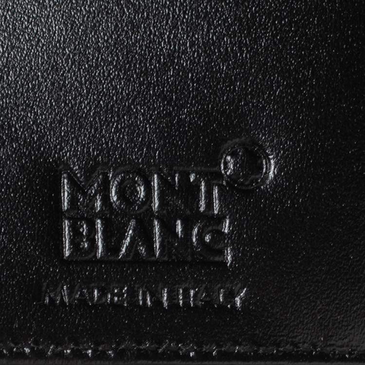Pre Owned Montblanc Black Leather Meisterstuck Business Card Holder