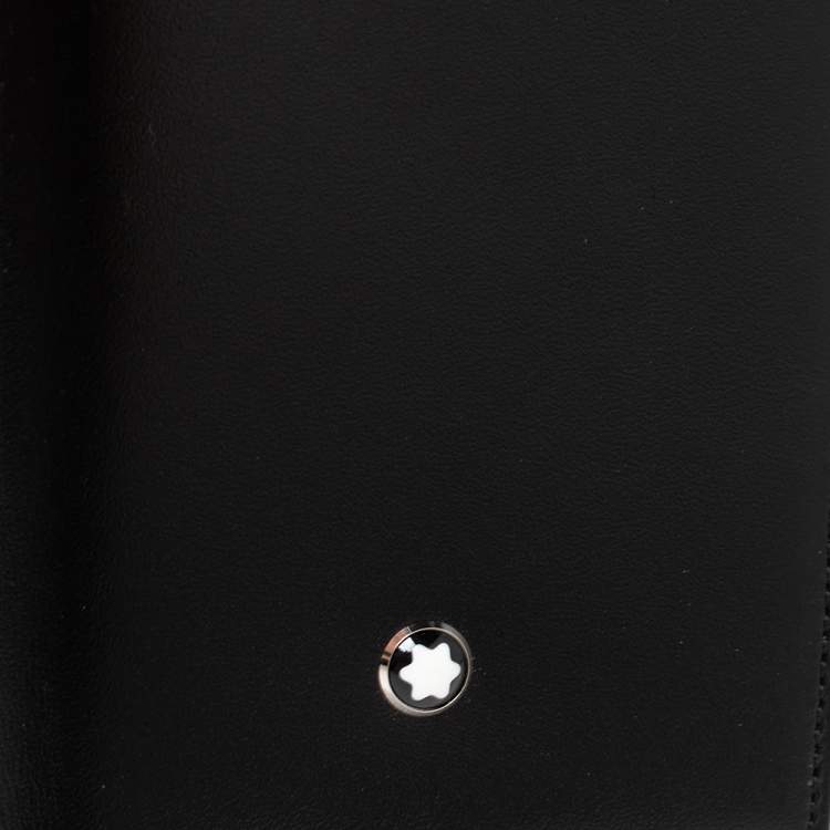 Pre Owned Montblanc Black Leather Meisterstuck Business Card Holder