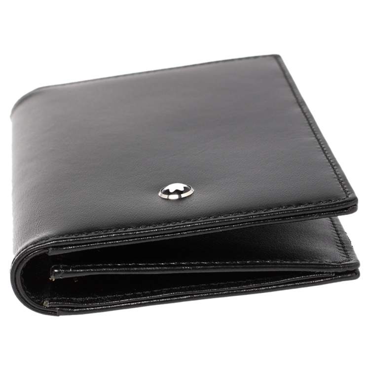 Pre Owned Montblanc Black Leather Meisterstuck Business Card Holder